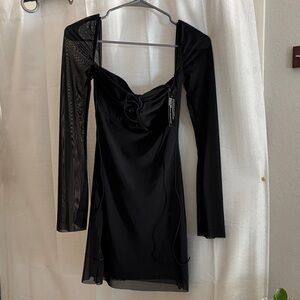 Amazon Elegant Black Long Sleeve Dress